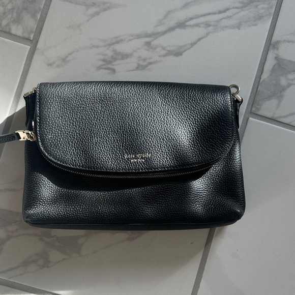 Kate Spade Black Pebbled Leather Crossbody Bag